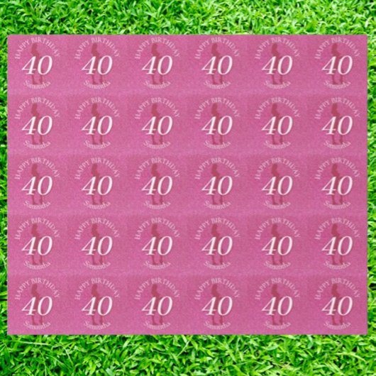 DAMEN PINK GLITTER GROSSER GEBURTSTAG GESCHENKPAPIER