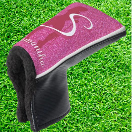DAMEN PINK GLITZER GOLF HEADCOVER