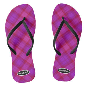 Damen-Plaid-Flip-Flops HAMbWG Kinderschlappen Badesandalen