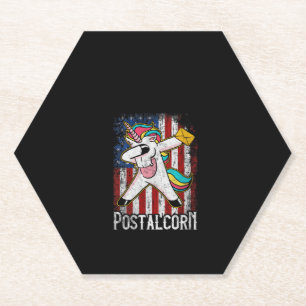Damen Post Corn Unicorn Mail Lady Lustig Postalisc Untersetzer