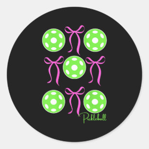 Damen präppy rosa Pickleball-Shirt Mädchen lieben Runder Aufkleber