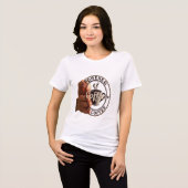Damen Premium Soft "Powered By Coffee" Tri-Blend Shirt (Vorderseite voll)