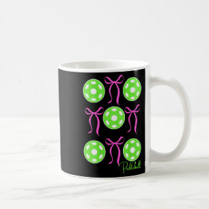 Damen preppy rosa Pickleball-Shirt Mädchen lieben Kaffeetasse