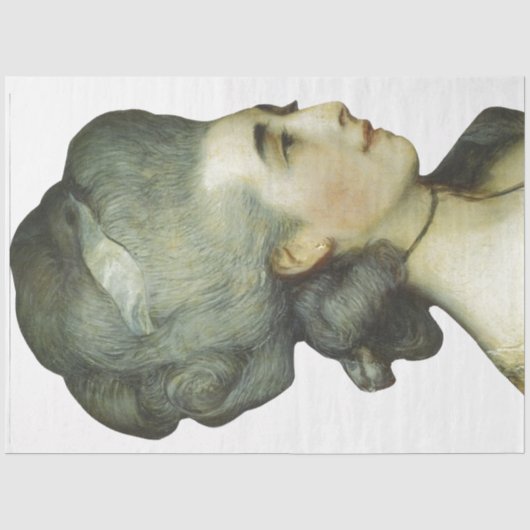 Damen-Profil-Decoupage-Papier Seidenpapier (Vorderseite)