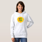 Damen-Pullover-Hoodie aschgrau SONNE AFRIKA 26 Hoodie (Vorne ganz)