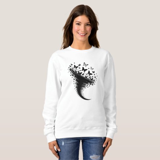 Damen Pullover Schmetterlinge (Vorne ganz)