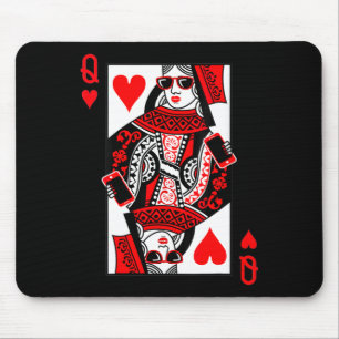 Damen Queen of Hearts - Vintage Valentinstag C Mousepad