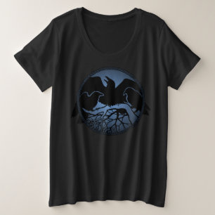Damen-Raben-Shirt Native Raven Art Damen-Shirt Große Größe T-Shirt