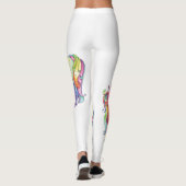 Damen-Regenbogenunicorn-Leggings Leggings (Rückseite)
