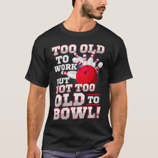 Damen Rentner Bowler Team Bowling V-Ausschnitt T-Shirt