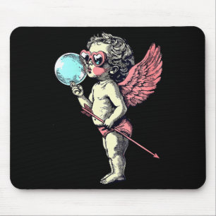 Damen Retro Cupid Valentinstag Cute Vintage Cupi Mousepad
