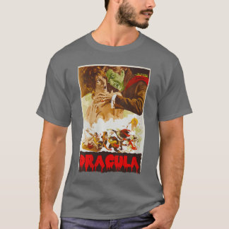 Damen Retro-Halloween-Monsterplakat Horrorfilm T-Shirt