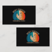 Damen Retro Hühnerdesign für Großmutter Funny Moth Visitenkarte (Vorne/Hinten)