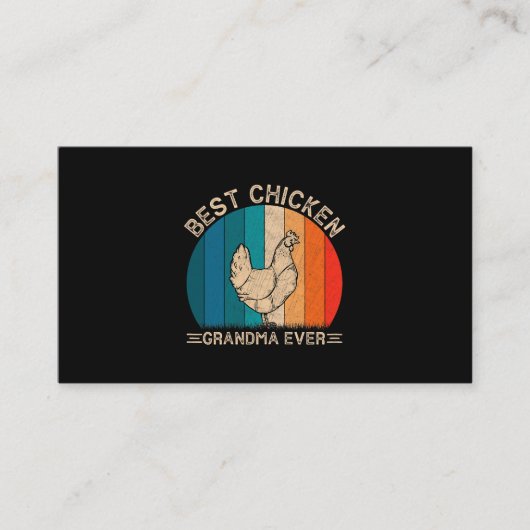 Damen Retro Hühnerdesign für Großmutter Funny Moth Visitenkarte (Vorderseite)