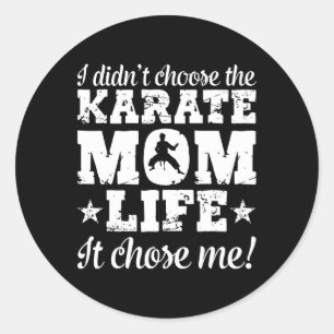 Damen Retro Ich habe nicht das Karate-Mutter-Leben Runder Aufkleber