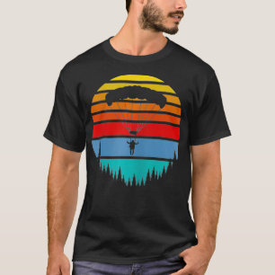 Damen Retro Sonnenuntergang Fallschirmspringen Ges T-Shirt