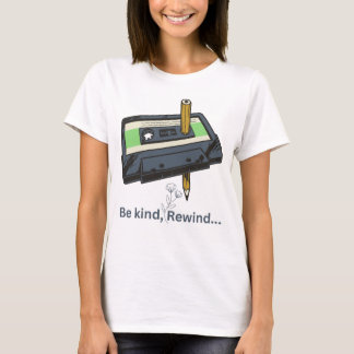 Damen Retro-Style Druck T-Shirt "Sei nett..spul zu
