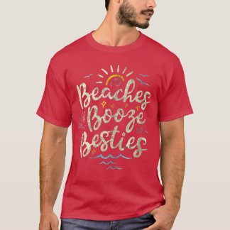 Damen Retro Vintage Beste Freundin Mädchen Strände T-Shirt