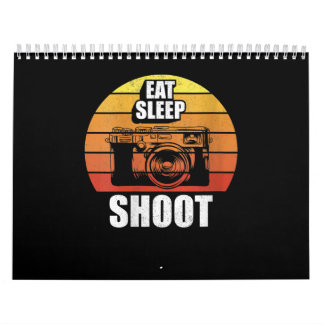 Damen Retro Vintage Essen Schlaf Schießen Fotograf Kalender