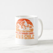 Damen Retro Wildwasser Rafting Kaffeetasse (VorderseiteRechts)