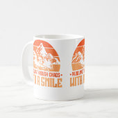 Damen Retro Wildwasser Rafting Kaffeetasse (Vorderseite Links)