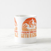 Damen Retro Wildwasser Rafting Kaffeetasse (Mittel)