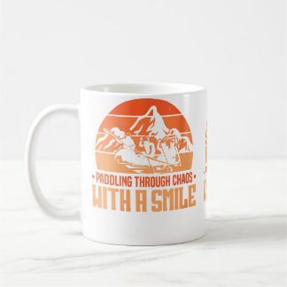 Damen Retro Wildwasser Rafting Kaffeetasse