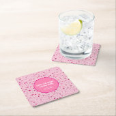 Damen Rosa Golf Flagge Party Untersetzer (Vor Ort)