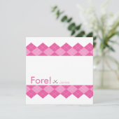 Damen-rosa Golf-Party-Duschen-Raute Einladung (Stehend Vorderseite)