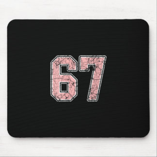 Damen Rosa und Weiß Nummer 67 Trikot Spieler Unifo Mousepad