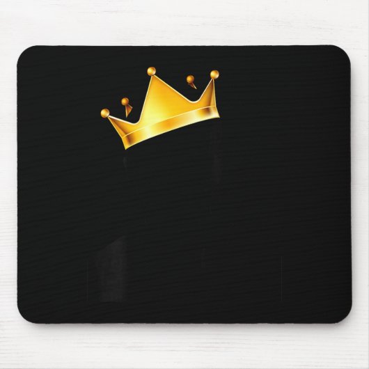 Damen Royal Black King Magic Mit Goldener Krone, M Mousepad (Vorne)