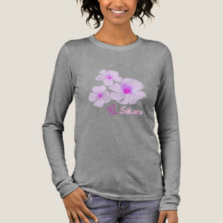 Damen Sakura Langarm T-Shirt Tri-Blend Shirt