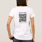Damen scannen QR-Code beidseitig bedruckt Weiß T-Shirt (Rückseite)