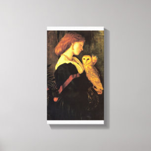 Damen-Schrei Eulen-Antikenmalerei Leinwanddruck