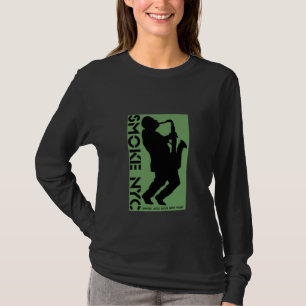 Damen schwarzes LS-Logo - besonders angefertigt T-Shirt