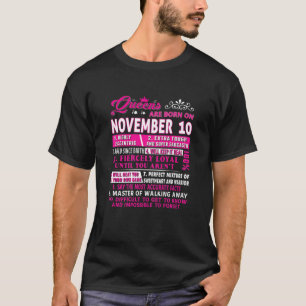 Damen sind am 10. November Geboren T-Shirt