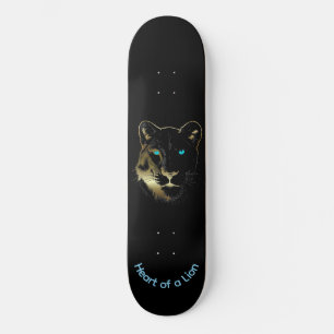 Damen Skateboard, Herz eines Löwen Skateboard