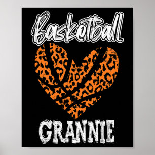 Damen Skelett Oma Top Herz Gepard Abgenutzt Poster