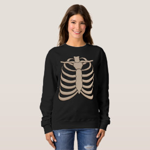 Damen-Skelett-Sweatshirt für Halloween-Party Sweatshirt