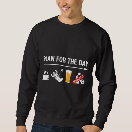 Damen-Skydiving-Geschenke für Männer Kaffeepause Sweatshirt (Vorderseite)