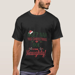 Damen SOL personalisiertes Weihnachten Unartig Net T-Shirt