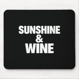 Damen Sonnenschein und Wein Einfache Feste Sommer Mousepad