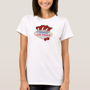 Damen-Spaghetti-Spitze Damen-Luck Las Vegas T-Shirt