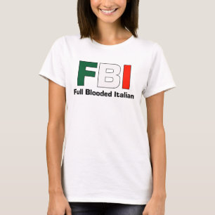 Damen-Spaghetti-Spitze FBI italienische T-Shirt