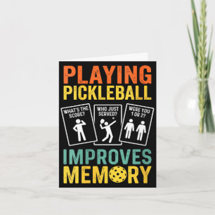 Damen spielen Pickleball verbessert das Gedächtnis Karte