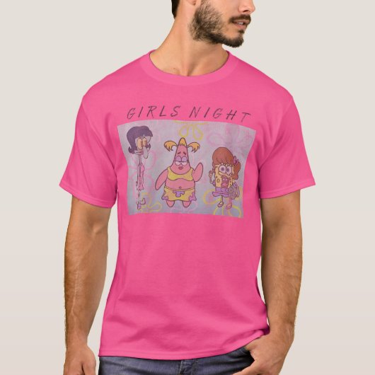 Damen Spongebob Squarepants Patrick Squidward Gir T-Shirt (Vorderseite)