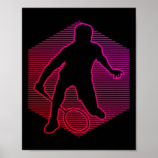 Damen-Squash Herren-Shuttle Badminton  Poster (Vorne)