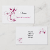 Damen-Strudel-Entwurfs-Visitenkarte Visitenkarte (Vorne/Hinten)