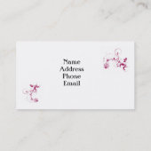 Damen-Strudel-Entwurfs-Visitenkarte Visitenkarte (Rückseite)