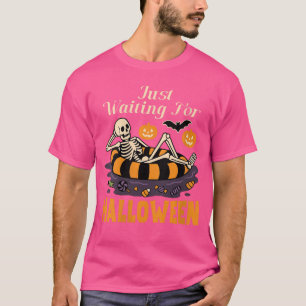 Damen Summerween Skelett Retro Sommer Halloween T-Shirt